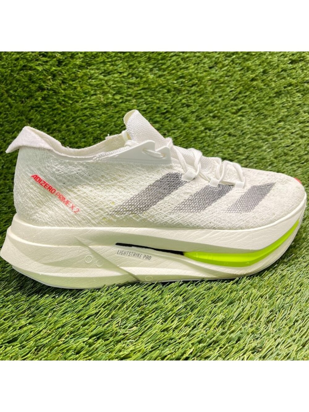 Adidas Adizero Prime X 2.0 Strung Mens Size 10.5 White Running Shoes Sneakers